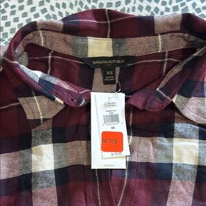 Banana Republic Plaid Shirt XS